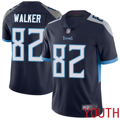 Tennessee Titans Limited Navy Blue Youth Delanie Walker Home Jersey NFL Football #82 Vapor Untouchable